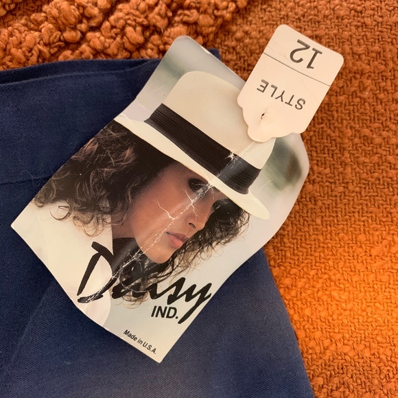 Vintage High Rise Navy Blue Soft Stirrup Pant - Picture 5 of 7